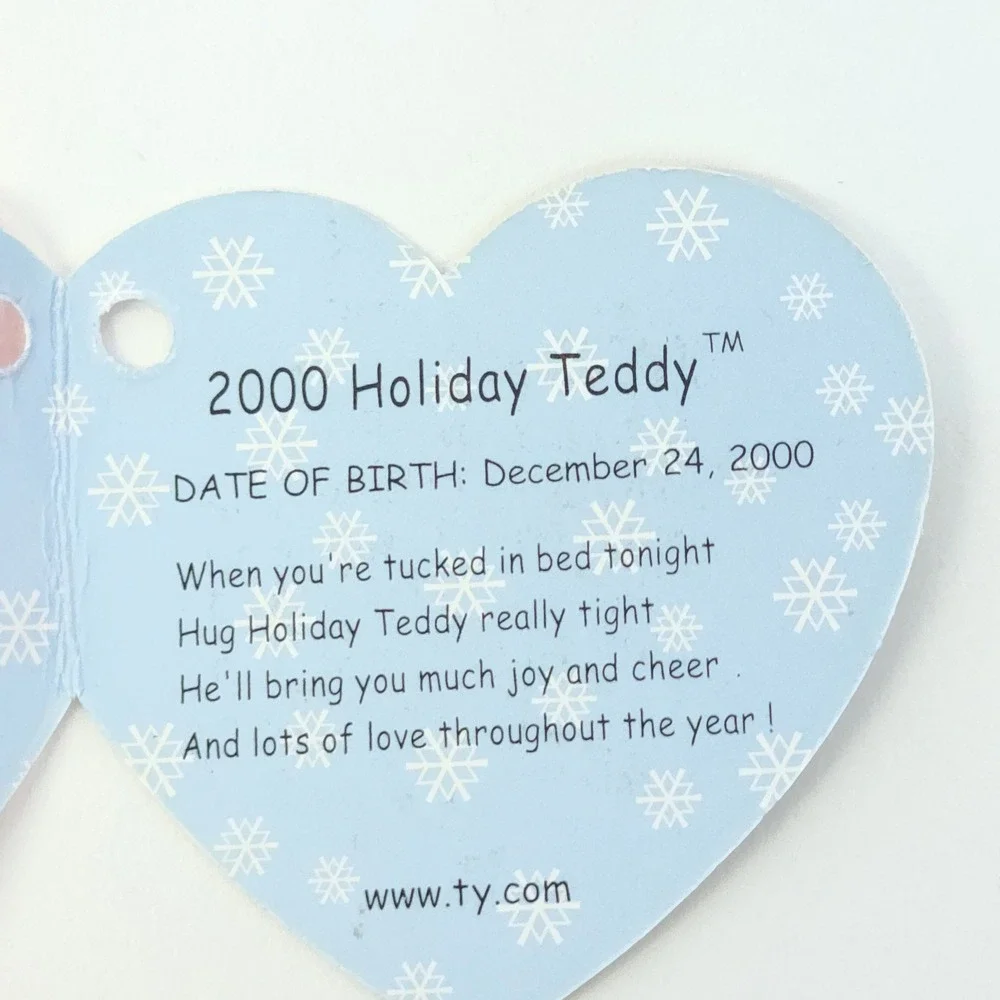 Ty Beanie Babies Tag Protectors and Detached Heart Tags Lot Hero Holiday Teddy